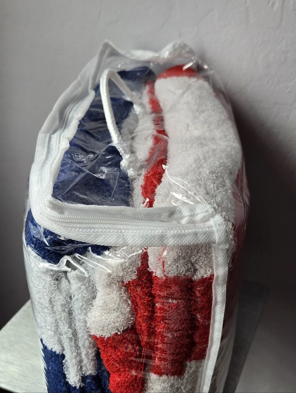 Shoreside Set Of 2 Striped Cotton Towels 35x70 American Flag 4th Of July